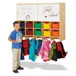 10 Section Wall Mount Coat Locker with Storage – without Cubbie-Trays