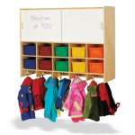 10 Section Wall Mount Coat Locker with Storage – without Cubbie-Trays