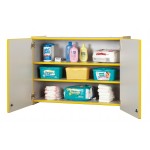 Rainbow Accents Lockable Wall Cabinet - Yellow