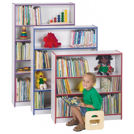 Rainbow Accents Short Bookcase - Red - RTA