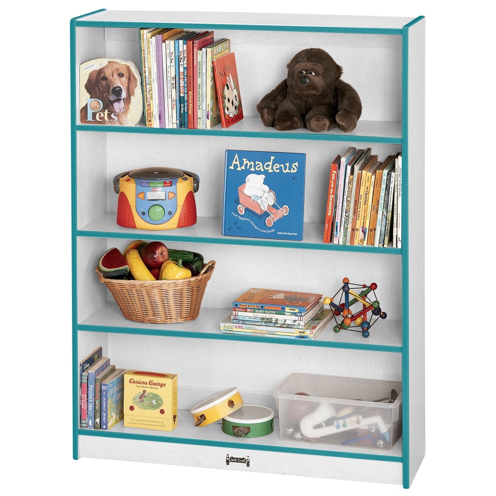 Rainbow Accents Tall Bookcase - Teal