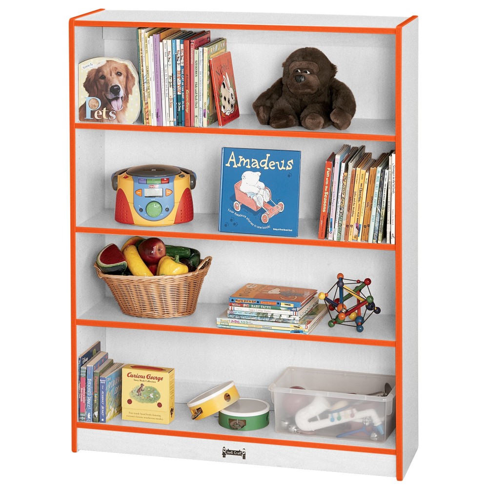 Rainbow Accents Tall Bookcase - Orange