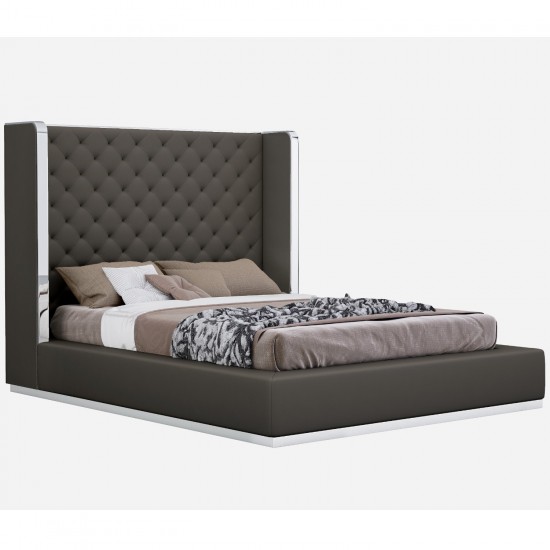 Abrazo Bed Queen Dark Grey