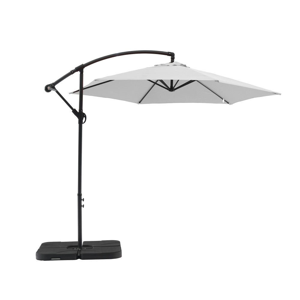 Aiden Outdoor Standing Umbrella, Polyester fabric in White