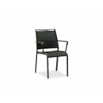 Aloha Indoor/Outdoor Dining Armchair Grey Aluminium frame