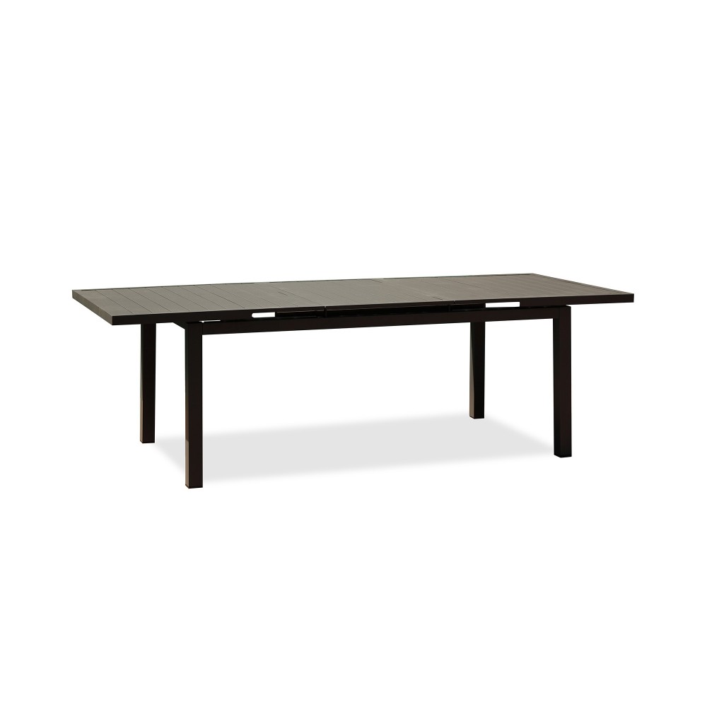 Alum indoor / Outdoor Extendable Dining Table Grey Aluminium