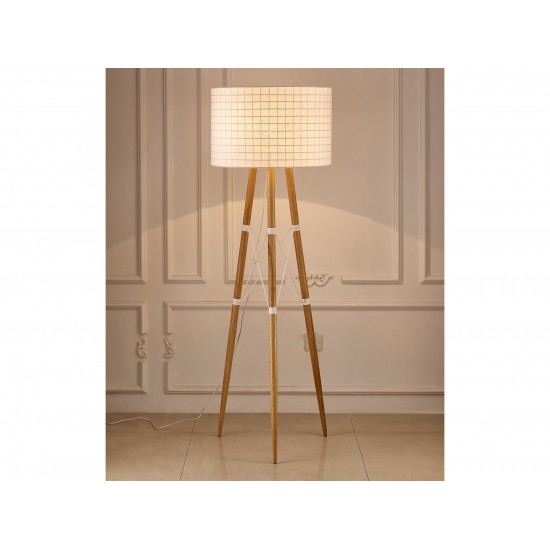 Amber Floor Lamp White