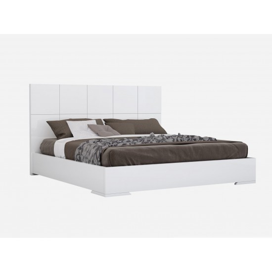 Anna Bed King, high gloss white