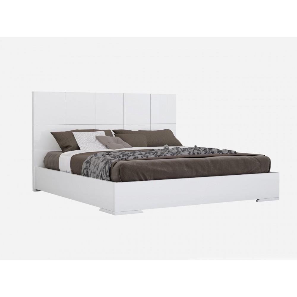 Anna Bed King, high gloss white