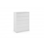 Anna Chest of 5 Drawers High Gloss White