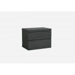 Anna Night Stand small High Gloss Grey Self close runners