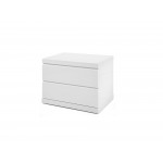 Anna Night Stand small High Gloss White Self close runners