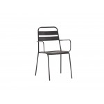 Belle Indoor/Outdoor Dining Armchair, Grey Aluminium frame