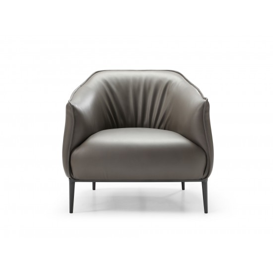 Benbow Leisure Chair, Dark Grey Faux leather