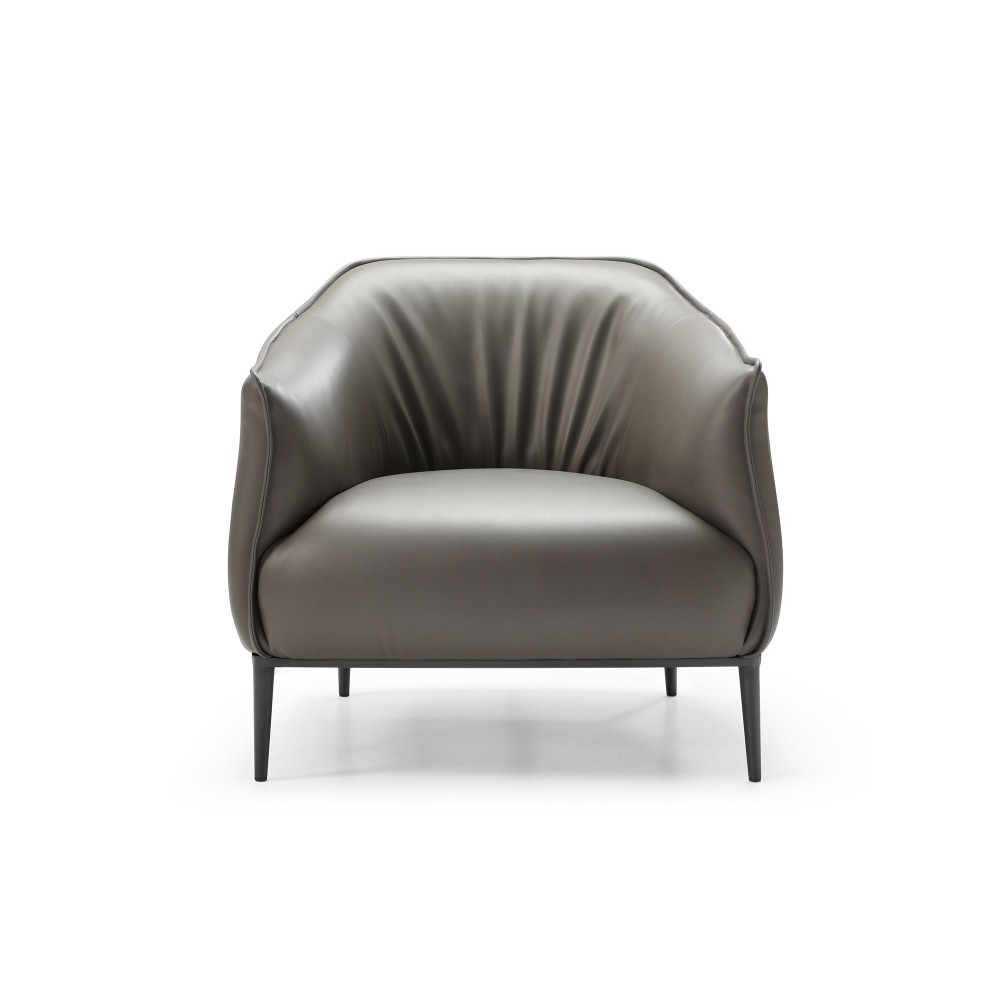 Benbow Leisure Chair, Dark Grey Faux leather