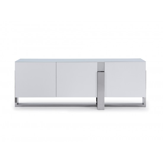 Blake Buffet, Tempered Crystal Frosted Glass Top Matte