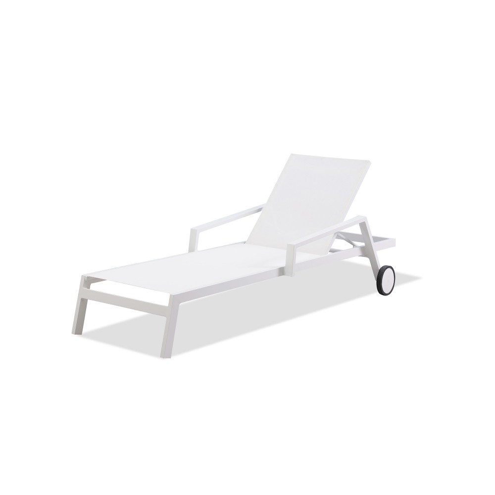 Bondi Outdoor Chaise Lounge Aluminium matte White color Bondi Outdoor Chaise Lounge Aluminium matte White color