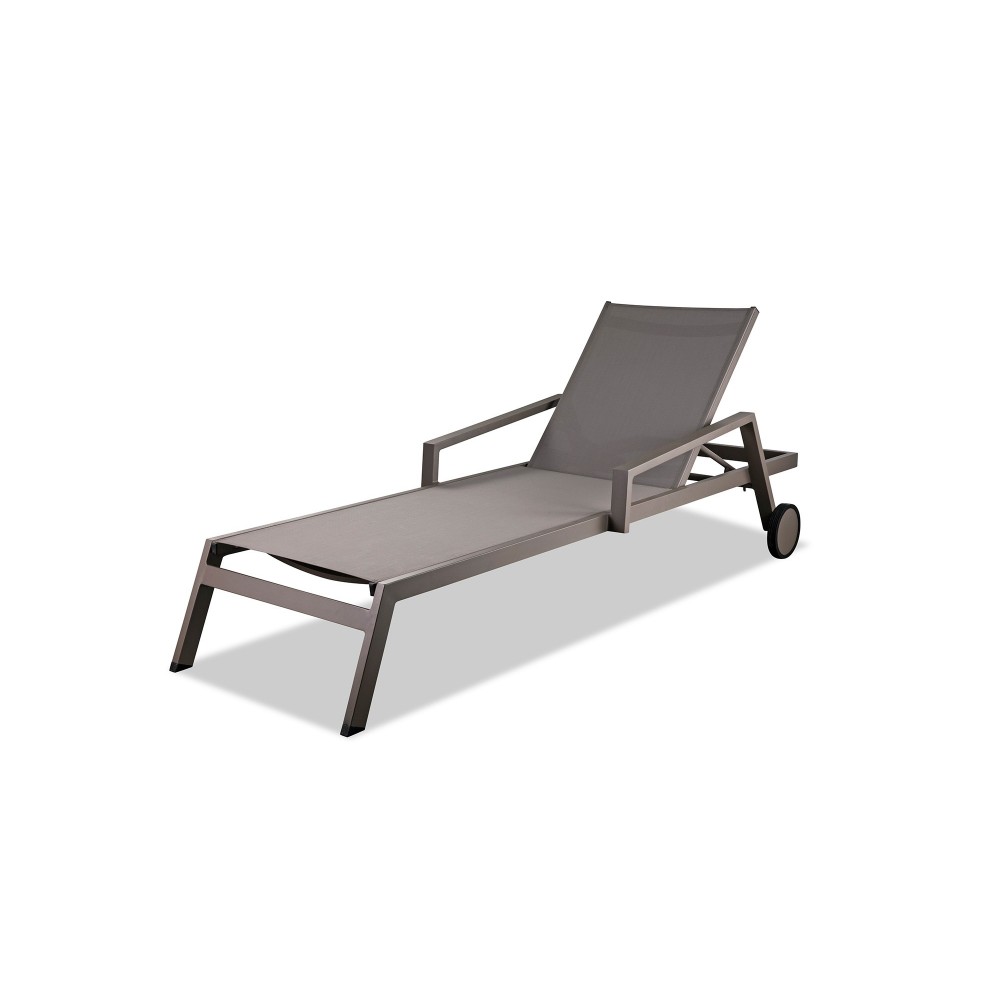 Bondi Outdoor Chaise Lounge in Aluminium Grey color