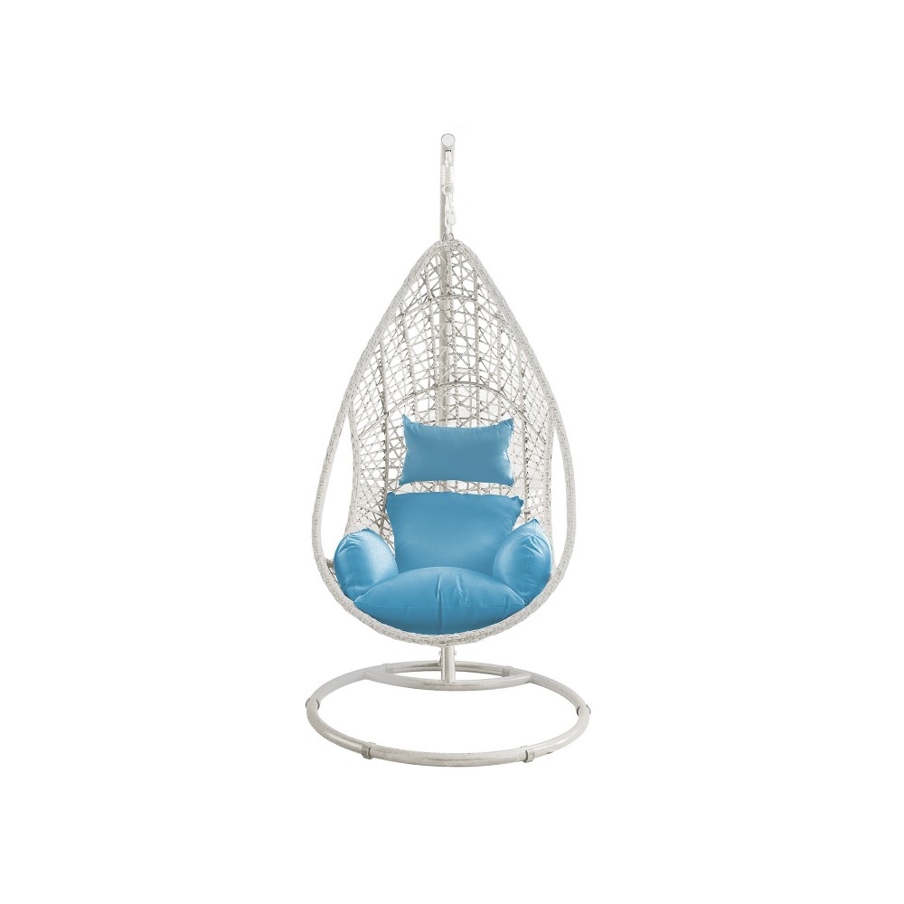 Bravo Outdoor Egg Chair, wash white wicker frame