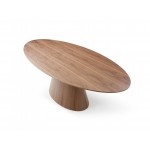 Bruno Oval Dining Table, Walnut Veneer