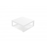 Caden Indoor/Outdoor Coffee Table, White Aluminum