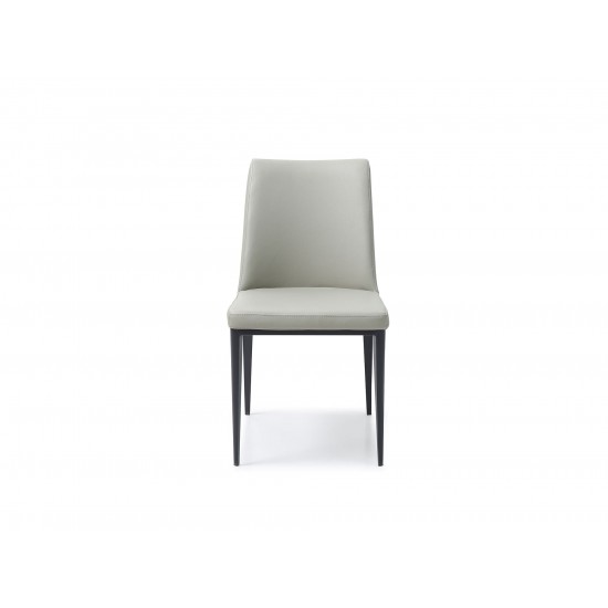 Carrie Dining Chair Light Grey Faux Leather