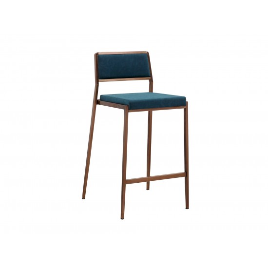 Clifton Counter stool Teal Blue fixed seat height 30''