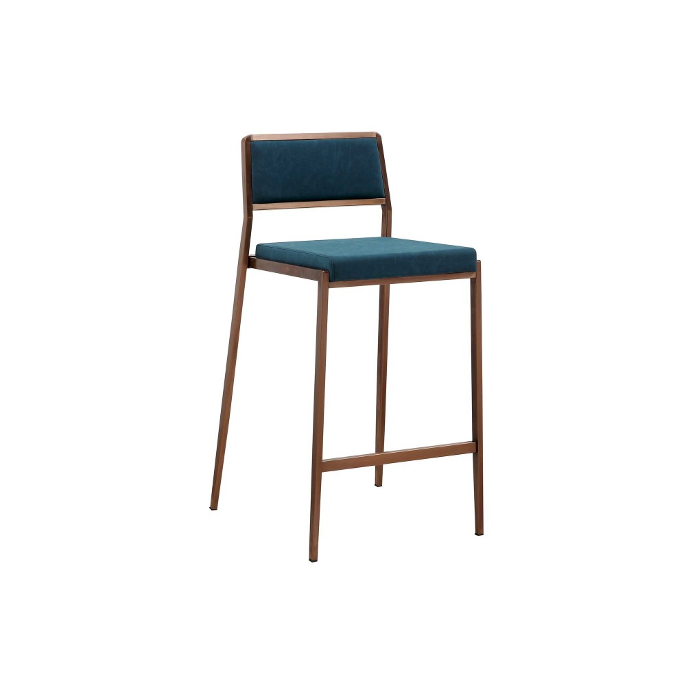 Clifton Counter stool Teal Blue fixed seat height 30''