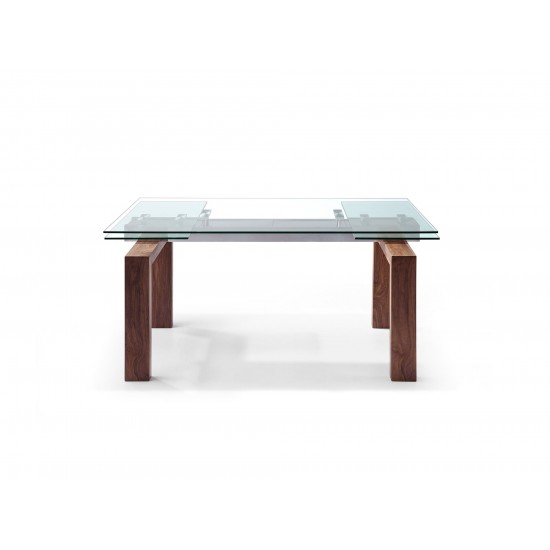 Davy Extendable Dining Table 1/2" tempered glass top