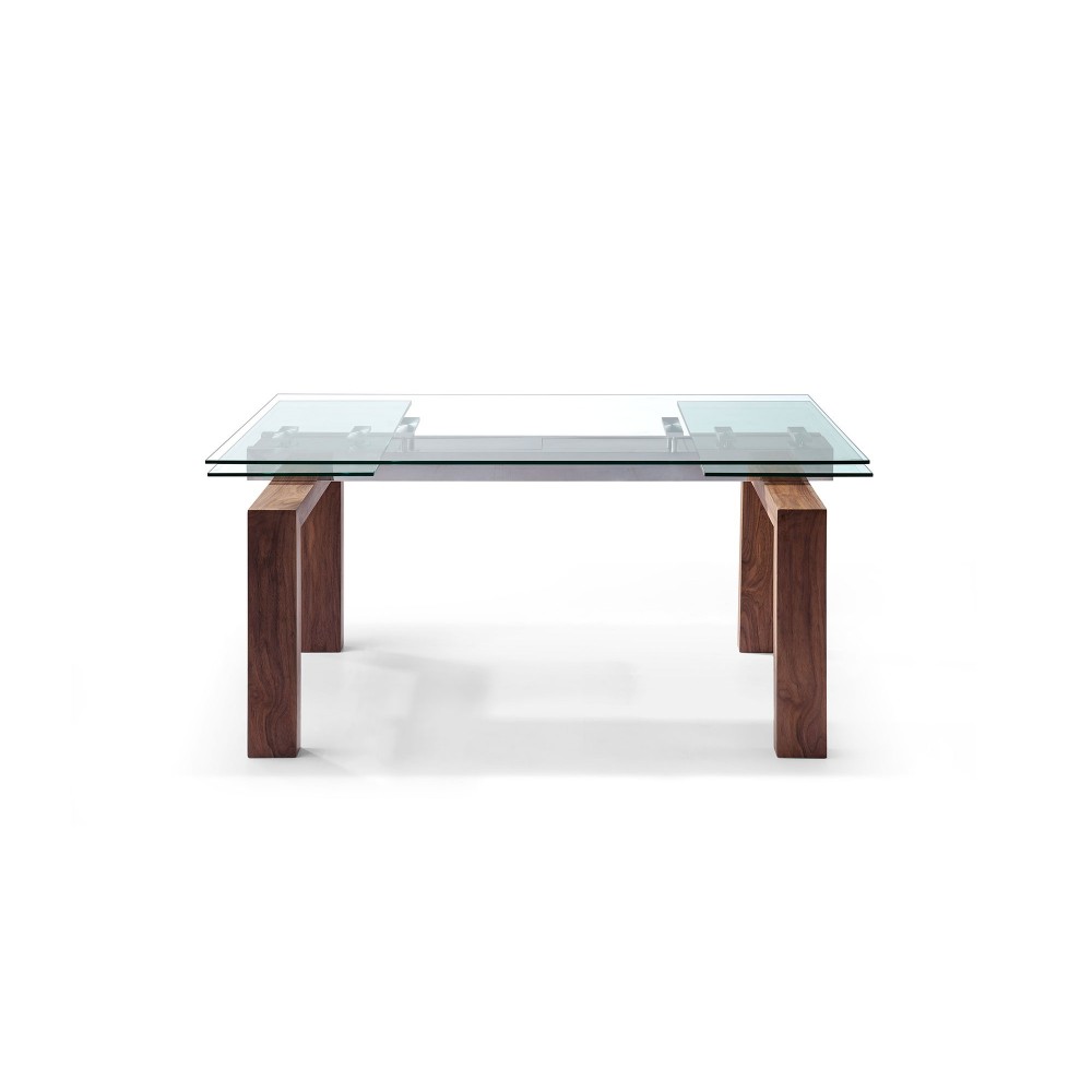 Davy Extendable Dining Table 1/2" tempered glass top