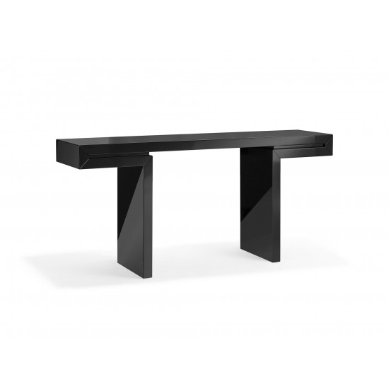 Delaney Console in High black gloss