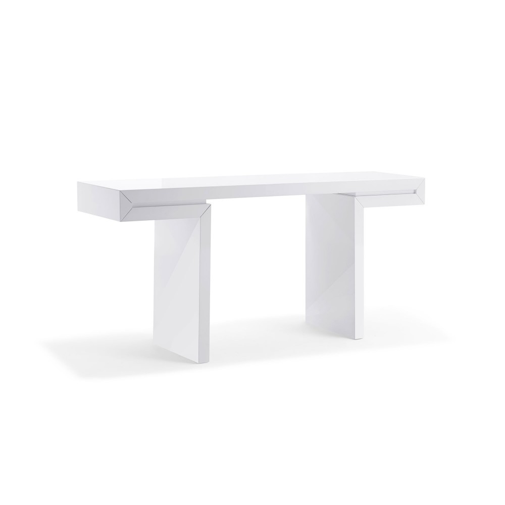 Delaney Console in High white gloss
