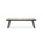 Ethan Bench Light Grey Faux Leather