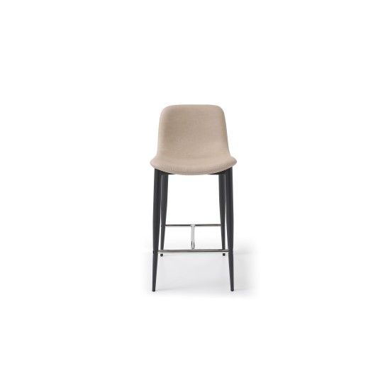 Franklin Counter Stool, Taupe Faux Leather