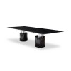 Geneva Extra Large Dining Table, Black Marble Glossy Top