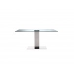 Genoa Dining Table with clear tempered glass top