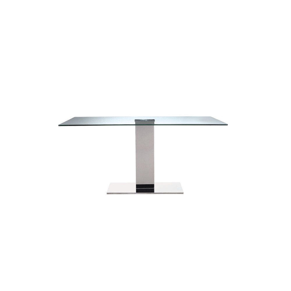 Genoa Dining Table with clear tempered glass top Genoa Dining Table with clear tempered glass top