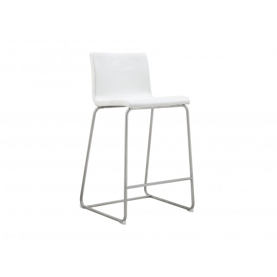 Hayden Counter stool White fixed seat height 26''
