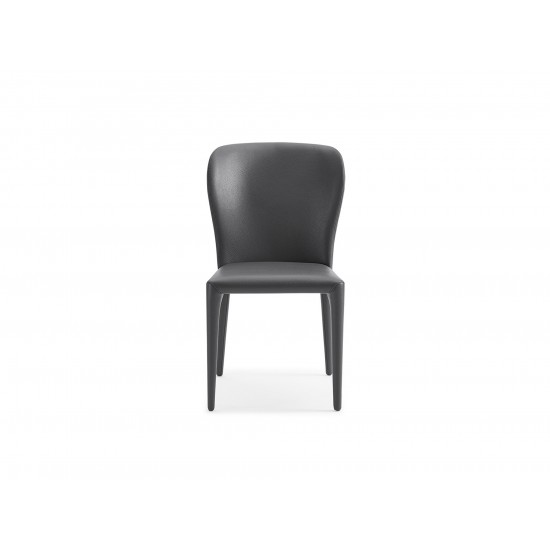 Hazel Dining Chair Gray faux leather