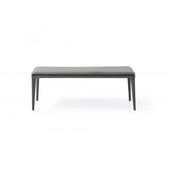 Jared Bench Dark Grey Faux Leather