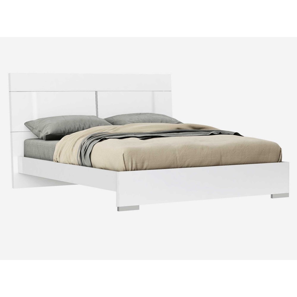 Kimberly Bed King, High Gloss White