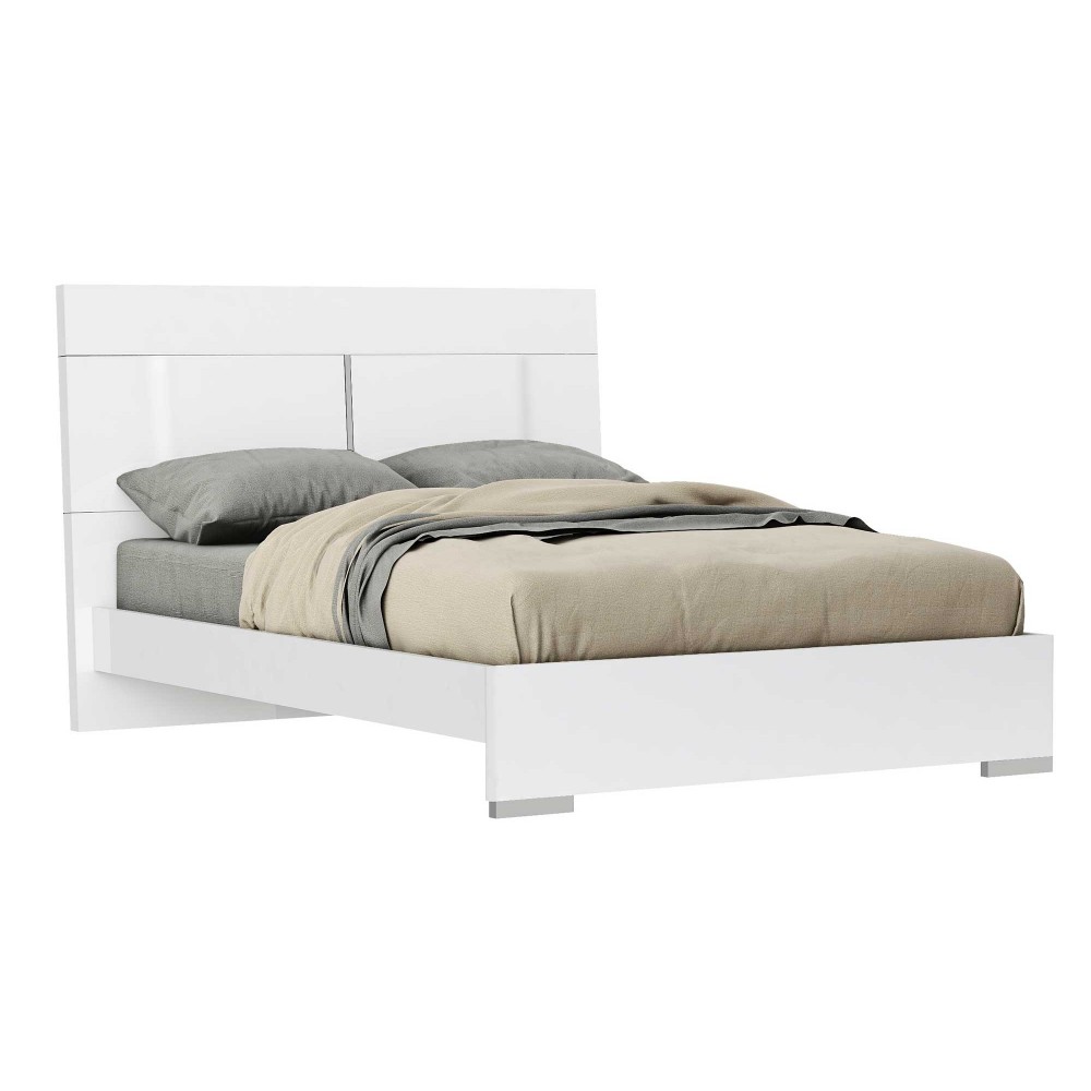 Kimberly Bed Queen, High Gloss White