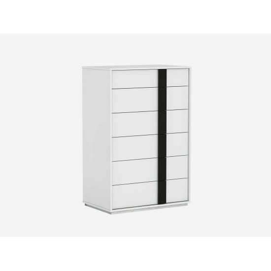 Kimberly Chest of Drawers, High Gloss White