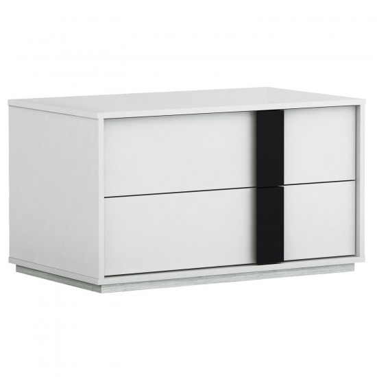 Kimberly Nightstand Large High Gloss White