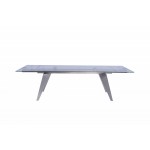 Kristy Extendable Dining Table 1/2" tempered clear glass top