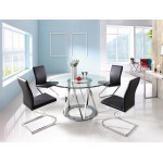 Kristy Extendable Dining Table 1/2" tempered clear glass top