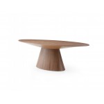 Lauren Dining Chair Natural Walnut veneer Black Faux Leather