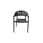 Leyla Indoor/Outdoor Dining Armchair, Aluminium gray