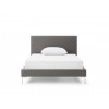 Liz Full Bed, Dark Gray faux leather