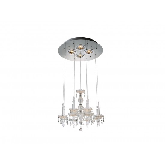 Macy Pendant Lamp Clear Glass and Crystal